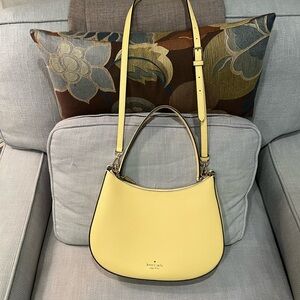 kate spade Kristi Leather Shoulder Bag in Butter
